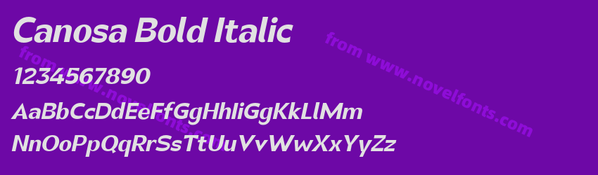 Canosa Bold ItalicPreview Canosa Bold ItalicPreview