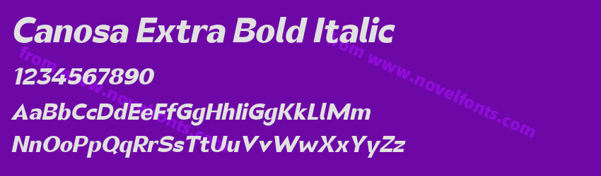 Canosa Extra Bold ItalicPreview Canosa Extra Bold ItalicPreview