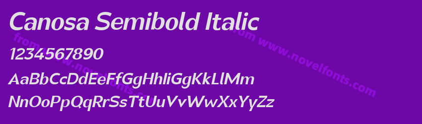 Canosa Semibold ItalicPreview Canosa Semibold ItalicPreview