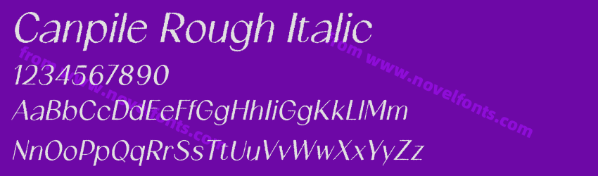 Canpile Rough ItalicPreview Canpile Rough ItalicPreview