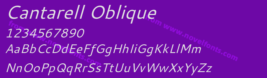 Cantarell ObliquePreview Cantarell ObliquePreview
