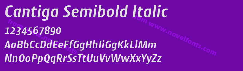 Cantiga Semibold ItalicPreview Cantiga Semibold ItalicPreview