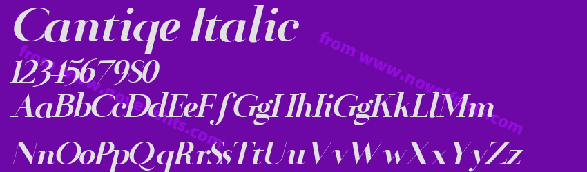 Cantiqe ItalicPreview Cantiqe ItalicPreview