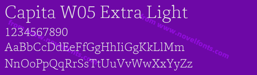 Capita W05 Extra LightPreview Capita W05 Extra LightPreview