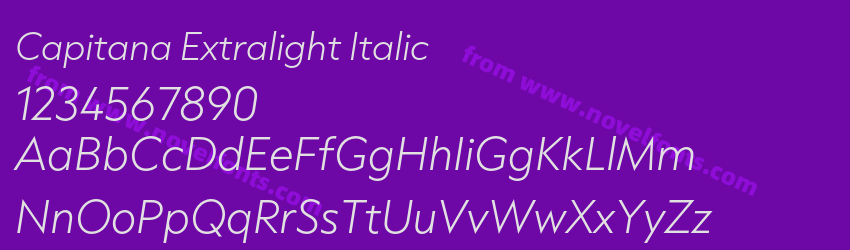 Capitana Extralight ItalicPreview Capitana Extralight ItalicPreview