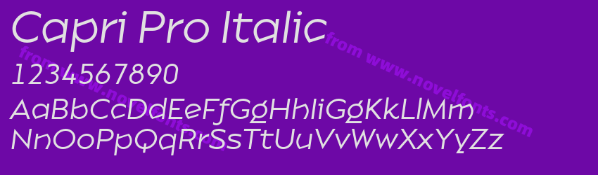 Capri Pro ItalicPreview Capri Pro ItalicPreview