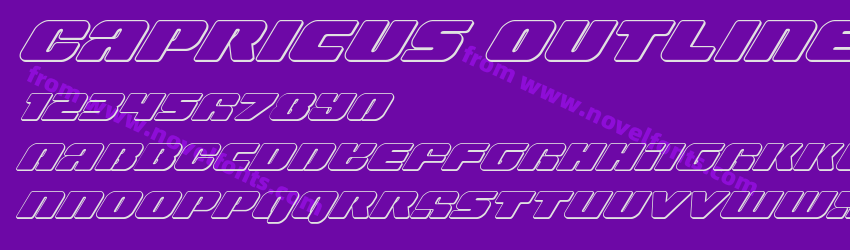 Capricus Outline ItalicPreview Capricus Outline ItalicPreview