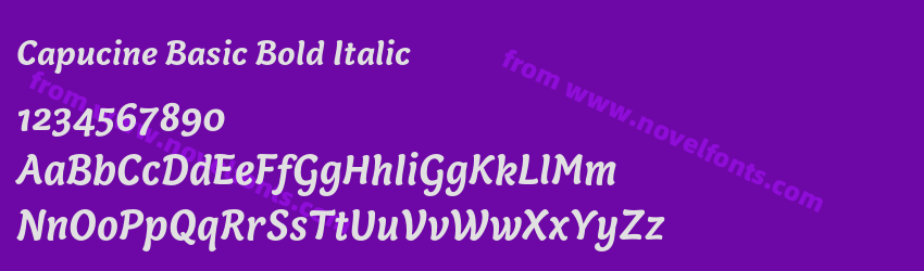 Capucine Basic Bold ItalicPreview Capucine Basic Bold ItalicPreview