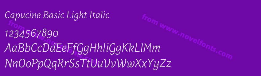 Capucine Basic Light ItalicPreview Capucine Basic Light ItalicPreview