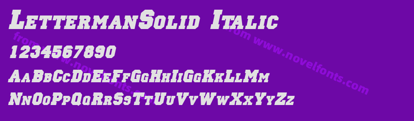 LettermanSolid ItalicPreview