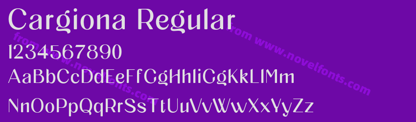 Cargiona RegularPreview Cargiona RegularPreview