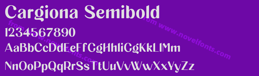 Cargiona SemiboldPreview Cargiona SemiboldPreview