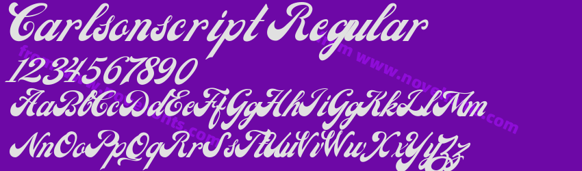Carlsonscript RegularPreview Carlsonscript RegularPreview