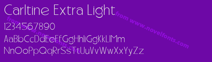 Carltine Extra LightPreview Carltine Extra LightPreview