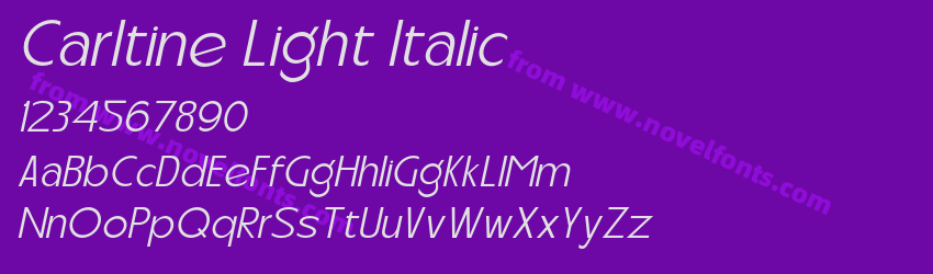 Carltine Light ItalicPreview Carltine Light ItalicPreview