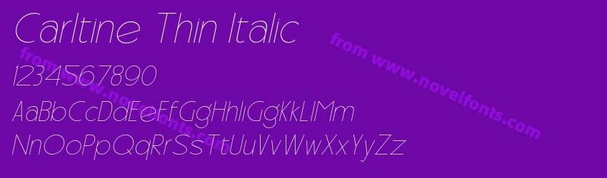 Carltine Thin ItalicPreview