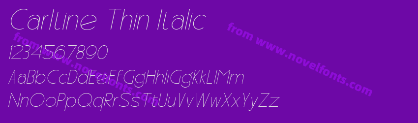 Carltine Thin ItalicPreview Carltine Thin ItalicPreview