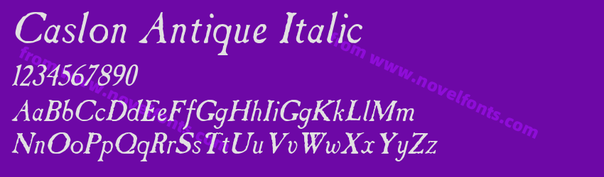 Caslon Antique ItalicPreview Caslon Antique ItalicPreview