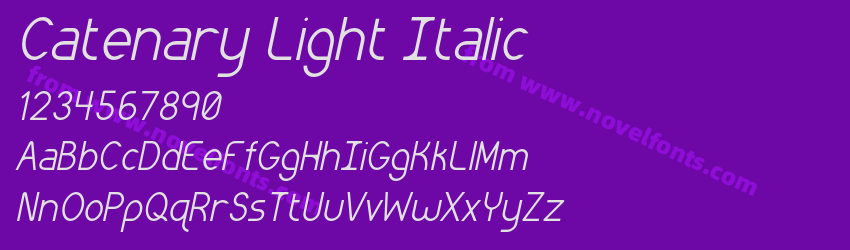 Catenary Light ItalicPreview Catenary Light ItalicPreview