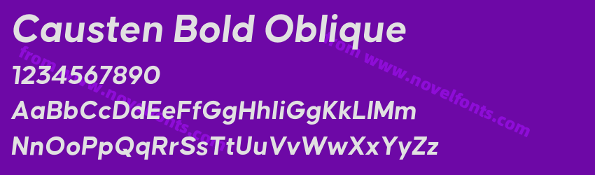 Causten Bold ObliquePreview Causten Bold ObliquePreview