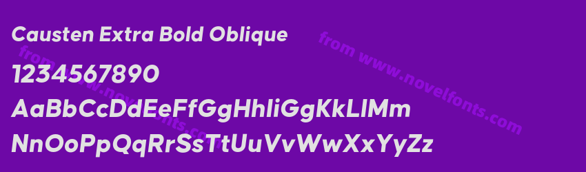 Causten Extra Bold ObliquePreview Causten Extra Bold ObliquePreview