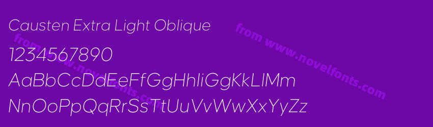 Causten Extra Light ObliquePreview Causten Extra Light ObliquePreview