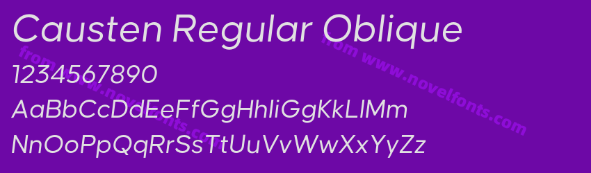 Causten Regular ObliquePreview Causten Regular ObliquePreview