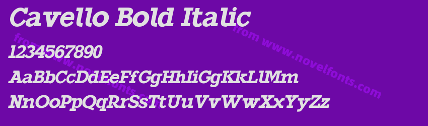 Cavello Bold ItalicPreview Cavello Bold ItalicPreview