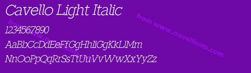 Cavello Light ItalicPreview