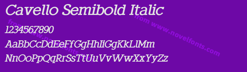 Cavello Semibold ItalicPreview Cavello Semibold ItalicPreview