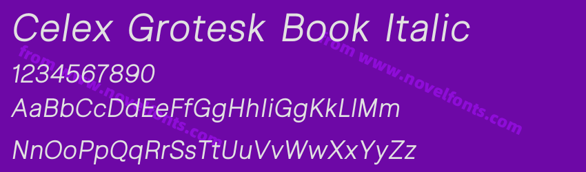 Celex Grotesk Book ItalicPreview Celex Grotesk Book ItalicPreview