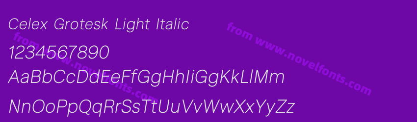 Celex Grotesk Light ItalicPreview Celex Grotesk Light ItalicPreview