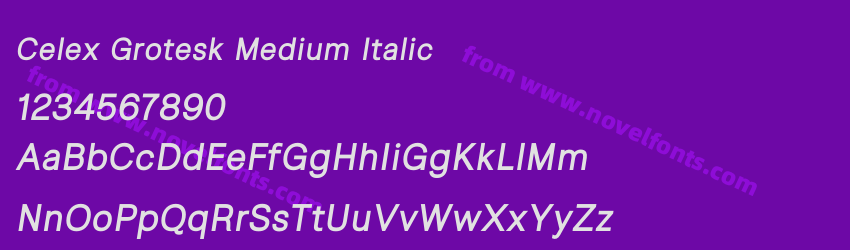 Celex Grotesk Medium ItalicPreview Celex Grotesk Medium ItalicPreview