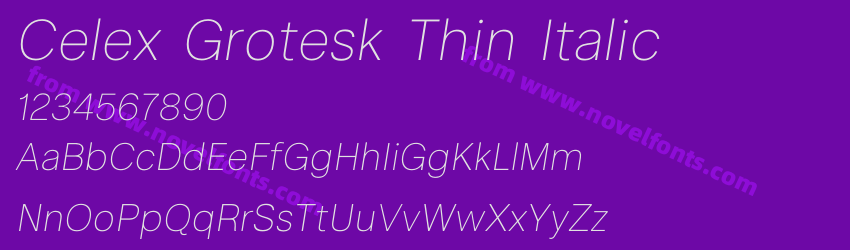 Celex Grotesk Thin ItalicPreview Celex Grotesk Thin ItalicPreview