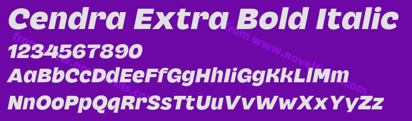 Cendra Extra Bold ItalicPreview Cendra Extra Bold ItalicPreview