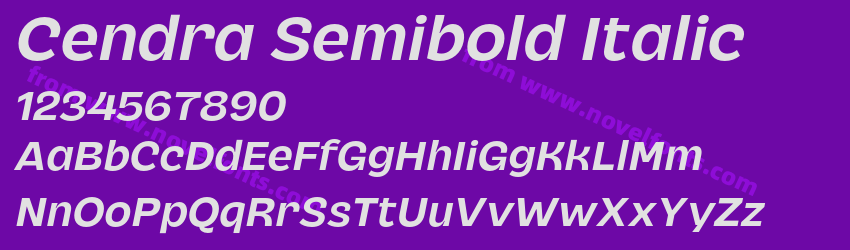 Cendra Semibold ItalicPreview Cendra Semibold ItalicPreview