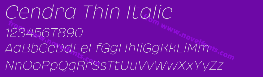 Cendra Thin ItalicPreview Cendra Thin ItalicPreview
