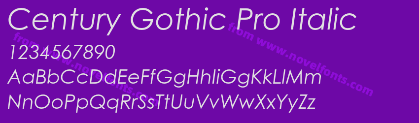 Century Gothic Pro ItalicPreview Century Gothic Pro ItalicPreview