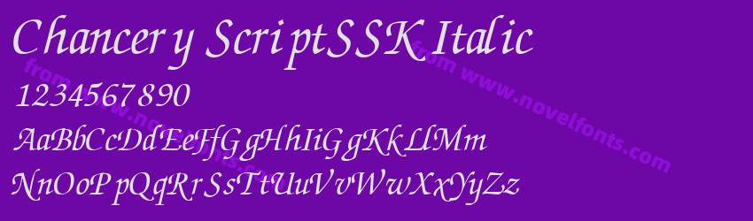 Chancery ScriptSSK ItalicPreview Chancery ScriptSSK ItalicPreview