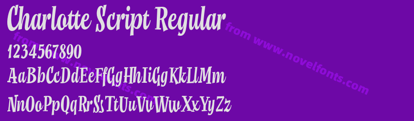 Charlotte Script RegularPreview Charlotte Script RegularPreview