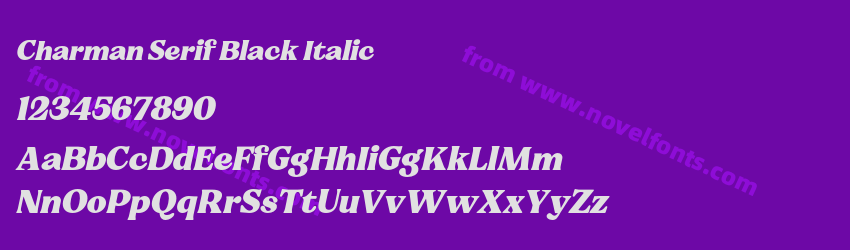 Charman Serif Black ItalicPreview Charman Serif Black ItalicPreview