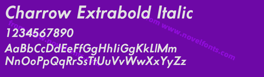 Charrow Extrabold ItalicPreview Charrow Extrabold ItalicPreview