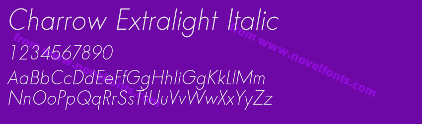 Charrow Extralight ItalicPreview Charrow Extralight ItalicPreview