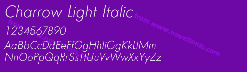 Charrow Light ItalicPreview Charrow Light ItalicPreview