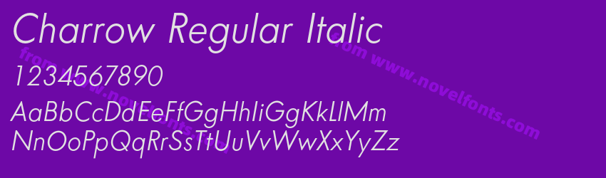 Charrow Regular ItalicPreview Charrow Regular ItalicPreview
