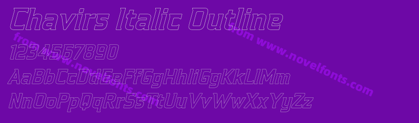 Chavirs Italic OutlinePreview Chavirs Italic OutlinePreview
