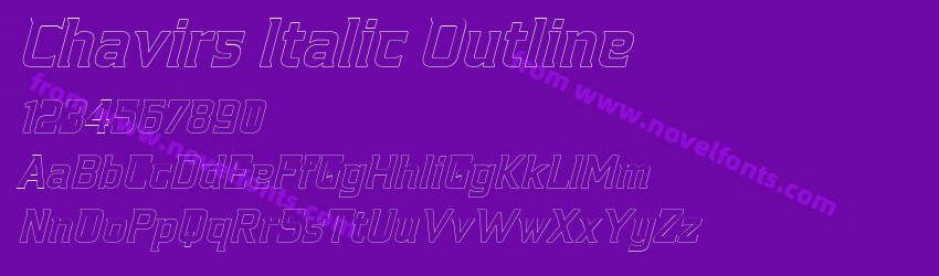 Chavirs Italic OutlinePreview Chavirs Italic OutlinePreview