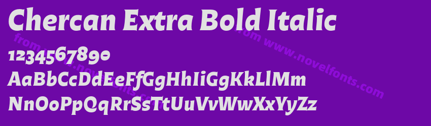 Chercan Extra Bold ItalicPreview Chercan Extra Bold ItalicPreview