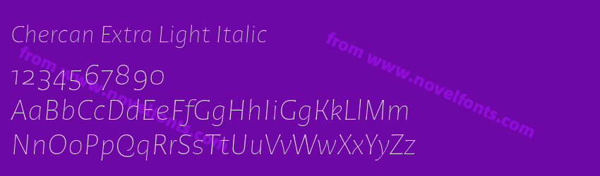 Chercan Extra Light ItalicPreview Chercan Extra Light ItalicPreview
