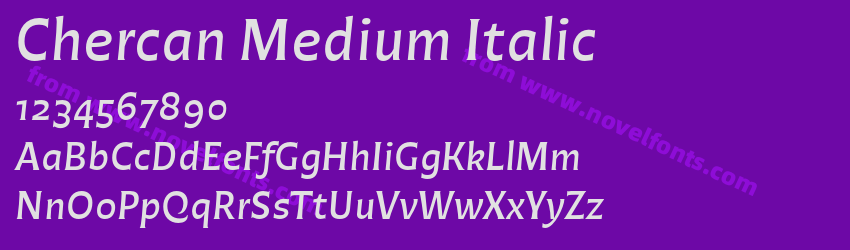 Chercan Medium ItalicPreview Chercan Medium ItalicPreview